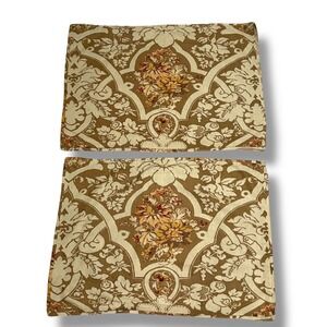 Pottery Barn "Camilla‎ Jacquard Damask Floral" Queen Pillow Shams Set of 2